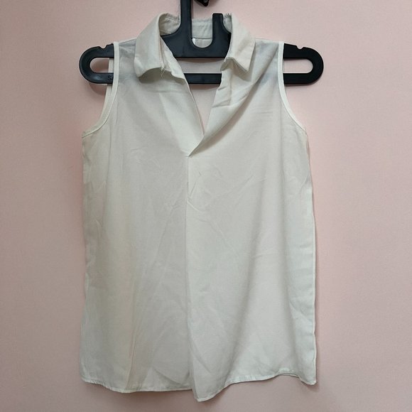 Tops - White Sleeveless Top